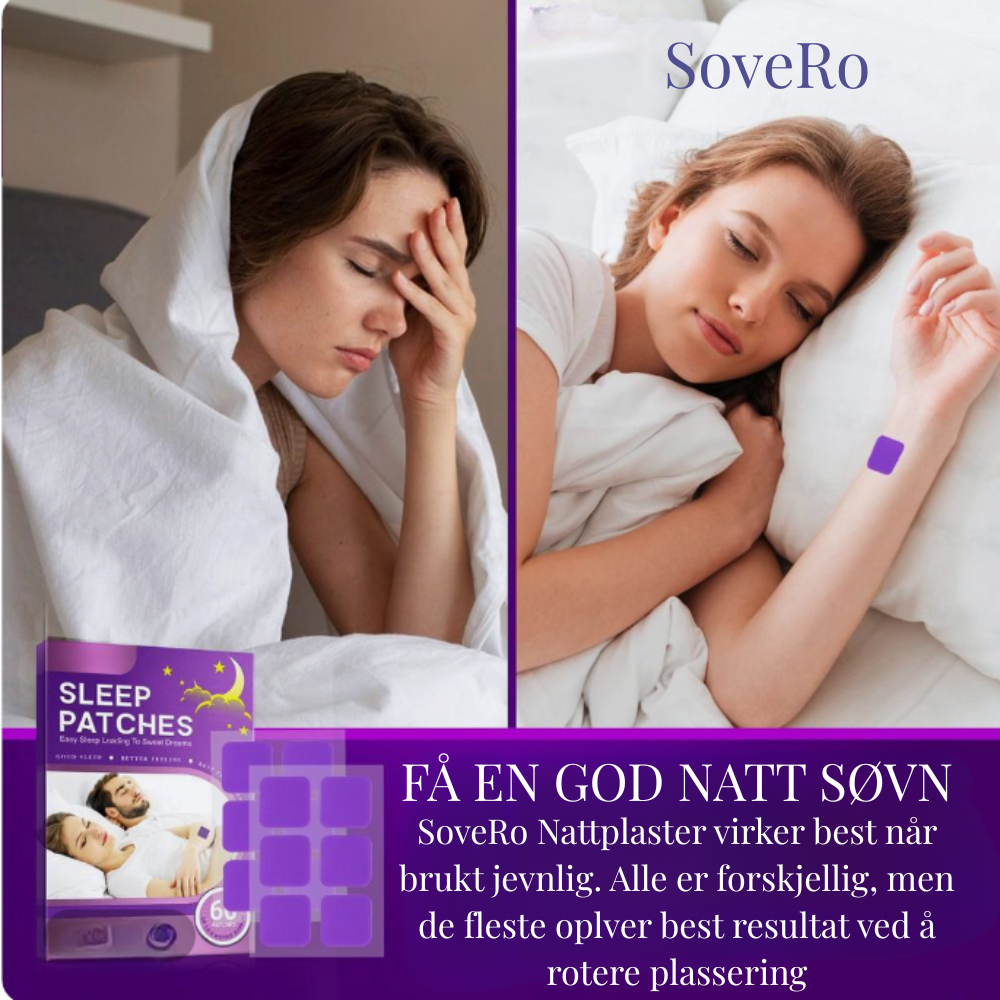 SoveRo Nattplaster – Dyp søvn hele natten, uten piller